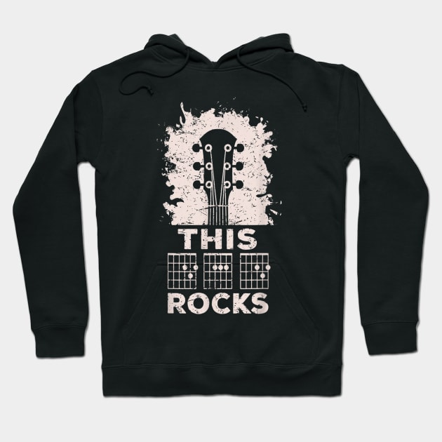 Mens Acoustic Guitar Chord Rocks Music Fathers Day Gifts T shirt Hoodie by Tisine